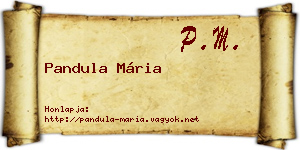 Pandula Mária névjegykártya